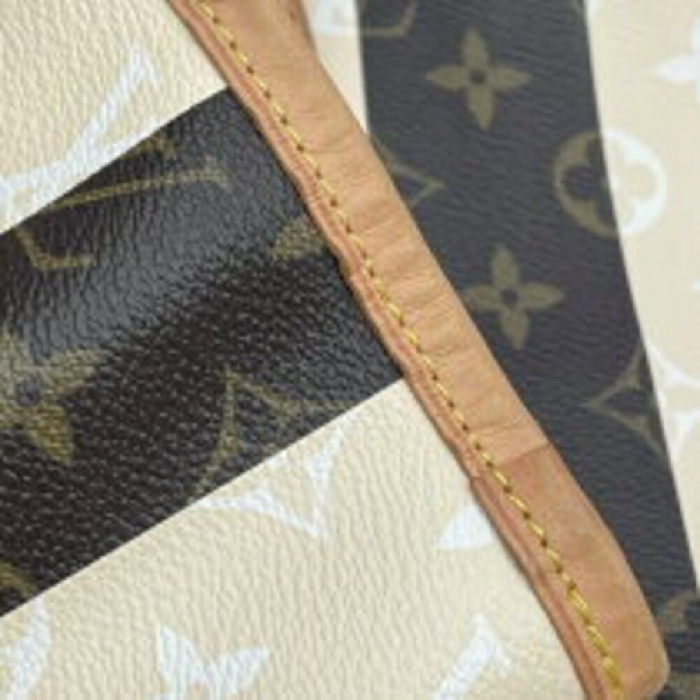 Louis Vuitton Rayeur Monogram Cream Bag Neverfull Brown XM Tote - Picture 9 of 11